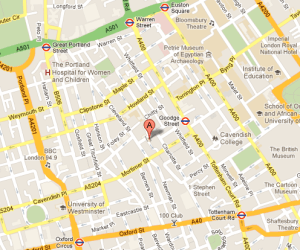 Map of Fitzrovia