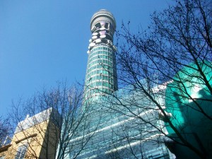 BT Tower as seen from Howland Street.