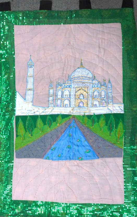 Embroidery of Taj Mahal.
