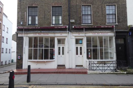 Front of empty shop.