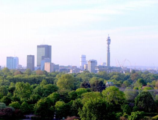 View of Fitzrovia from Primrose Hill.